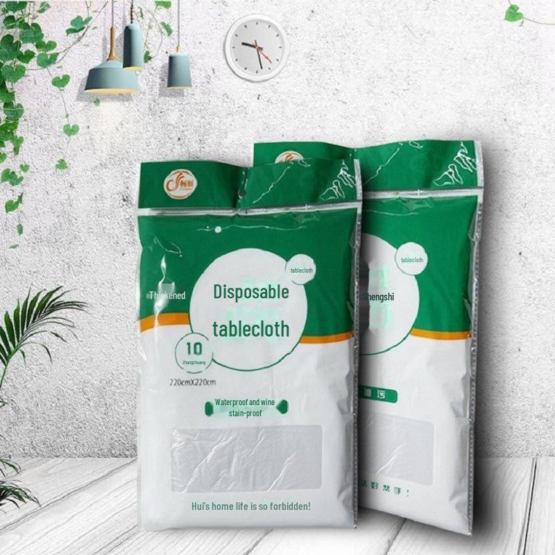 Утолщенная одноразовая пластиковая скатерть для банкетов, свадеб и пикников — доступны круглые и квадратные варианты