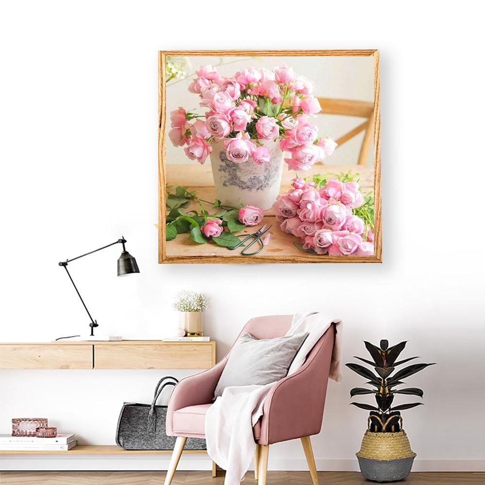 Алмазная вышивка Роза Полная дрель Квадратная алмазная картина Пион Вышивка крестом Распродажа Мозаика Цветок Вышивка крестом Домашний декор