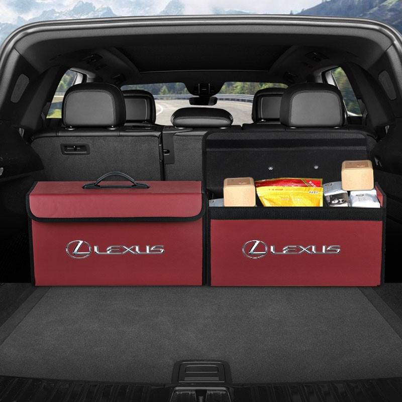 Car Trunk Leather Storage Box Foldable Auto Organizer Bag For Lexus F SPORT GS GX IS LS LX CT LC LBX NX RX 350h 450h ES UX 300e