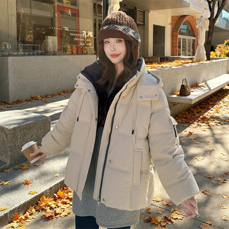 Winter new women's casual warm college cotton-padded fashion hooded down cotton-padded jacket