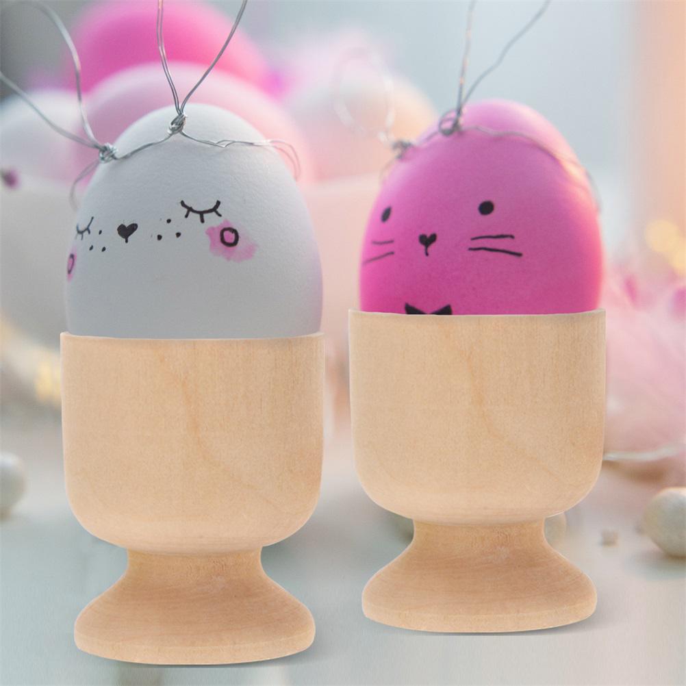 12 шт. Деревянные подставки для яиц Детские DIY Держатель Чашка для граффити Стенд Завтрак Кухня Набор посуды Деревянная подставка для яиц DIY Стенд Лоток для яиц