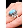 Мужское кольцо с бирюзой и узором