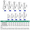 100pcs Stainless Steel Fishhook Line Lure Snap Fishing Rolling Swivels Rings  Fishing Tackle