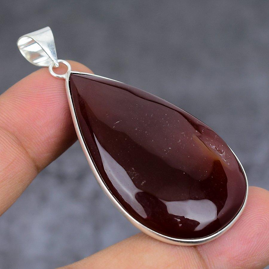 Подвеска из стерлингового серебра 925 пробы с натуральным камнем сердоликом 2,25 дюйма P2D36