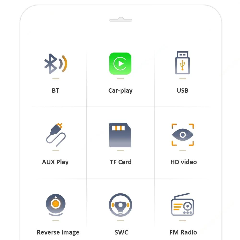 7" Универсальная GPS-навигация 1 Din Автомагнитола Android Auto Радио IPS Выдвижной Экран Мультимедиа Видеоплеер USB Car Play Аудио