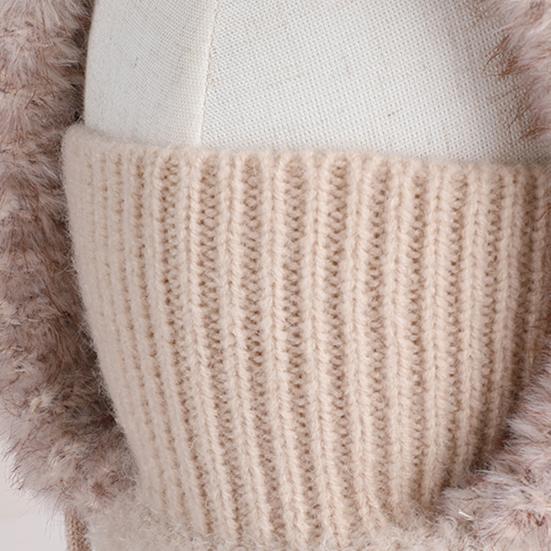 Детская шапка плюшевая с ушками медведя, теплая, ветрозащитная, зимняя, с защитой лица и функцией шейного платка, вертикальный головной убор