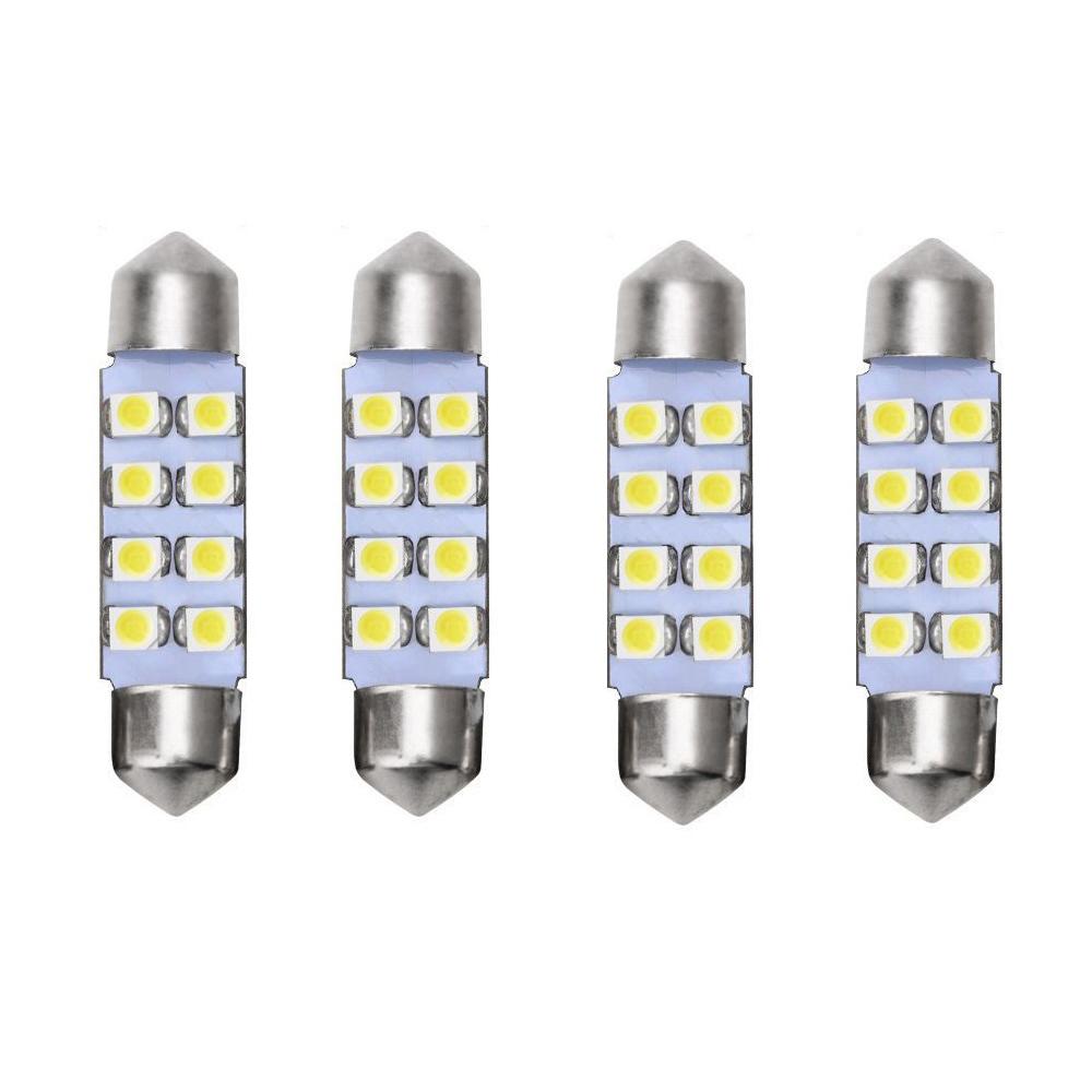 10/4 шт. 31 мм, 36 мм, 39 мм, 41 мм светодиодные лампы 2835 8SMD, автомобильная купольная лампа с двойным наконечником на крыше, лампа для чтения