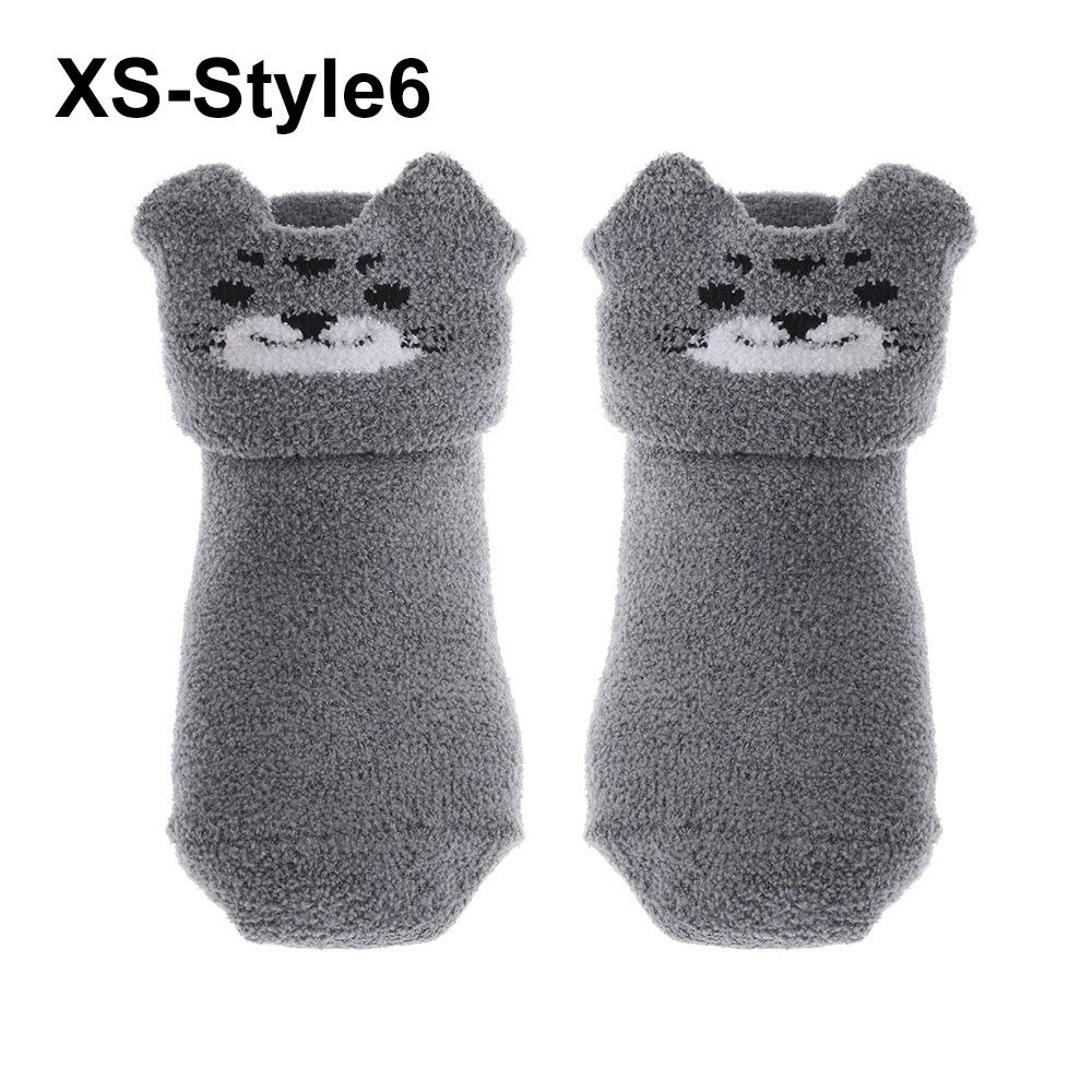 Animals Plush Soft Thickening Floor Sox Coral velvet socks Newborn Toddler Socks Anti-slip Slippers