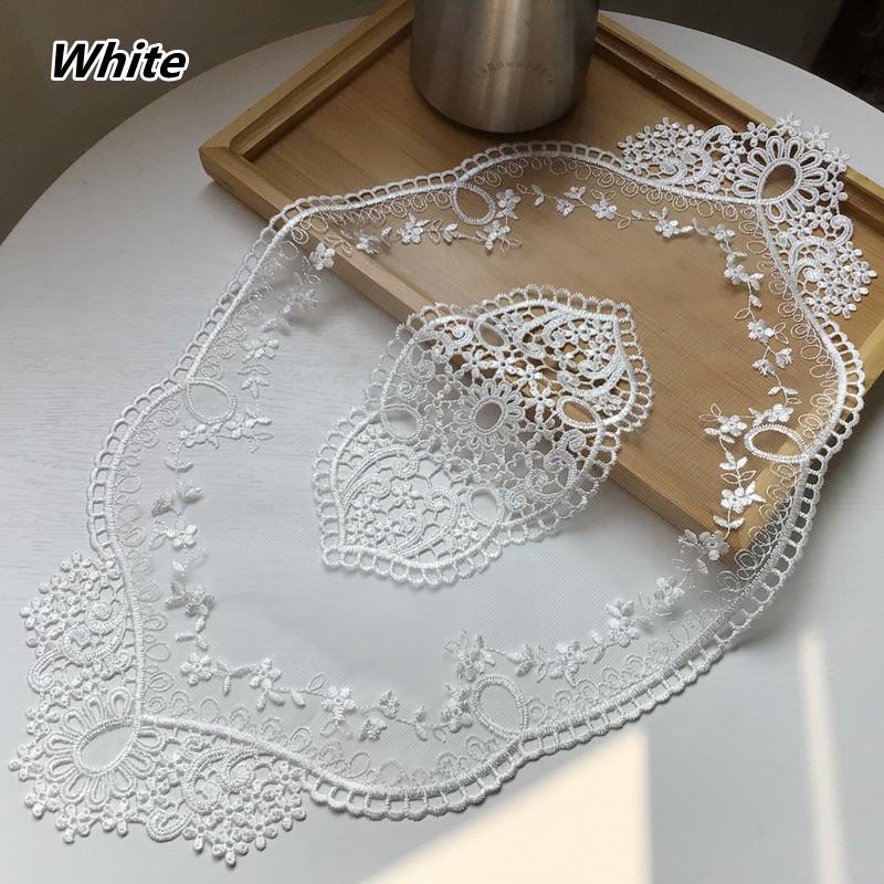 Роскошная европейская овальная кружевная вышитая скатерть 4 цвета набор ковриков для стола отель банкет вилла мебель для вечеринок рождественские украшения