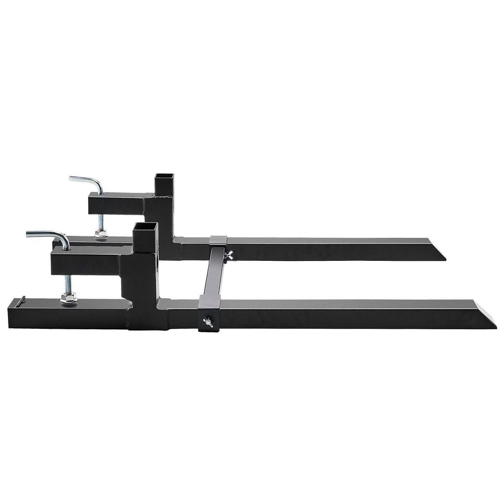 Pallet Forks, 2000 lbs Clamp on Pallet Forks, 43" Total Length Tractor Bucket Forks with Adjustable Stabilizer bar, Heavy Duty Pallet Forks for