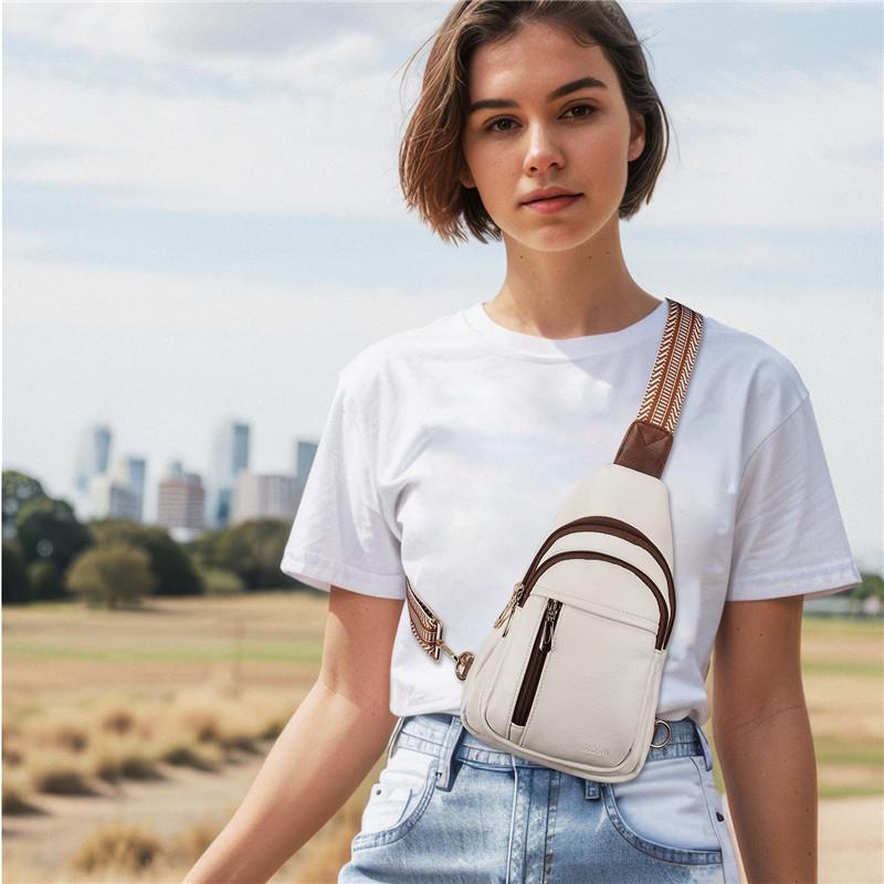 1 шт. сумки через плечо для женщин, сумка-слинг с блокировкой RFID для женщин, поясная сумка из веганской кожи для женщин, поясная сумка