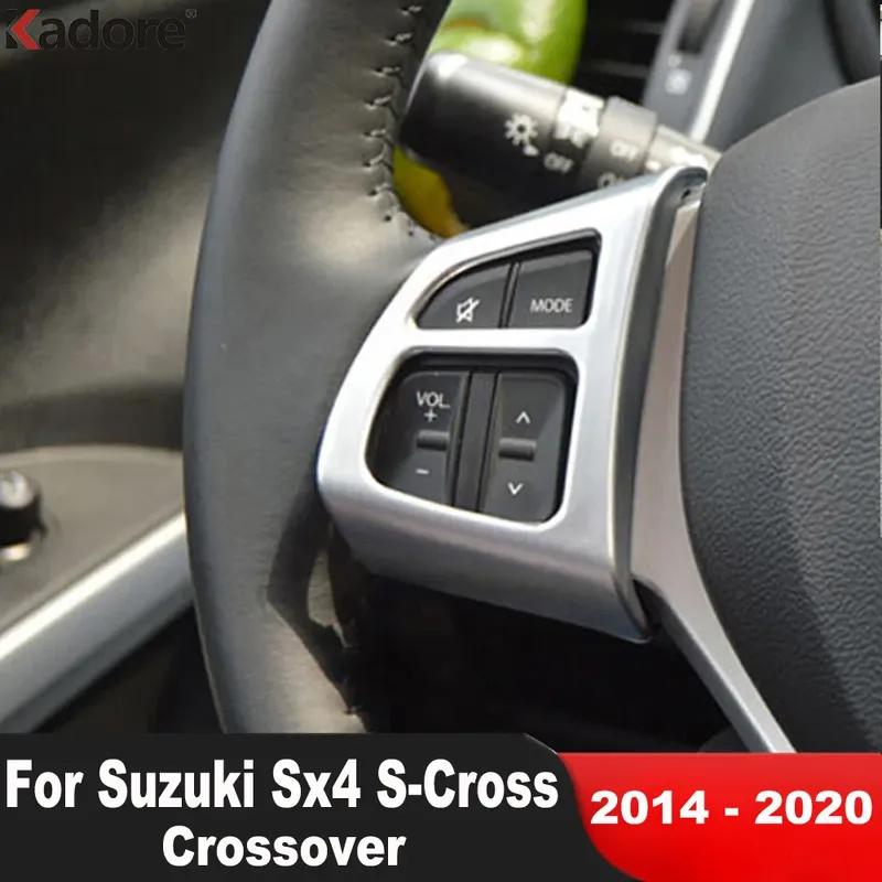 Car Steering Wheel Panel Cover Trim For Suzuki Sx4 S-Cross Crossover 2014-2016 2017 2018 Matte Interior Accessories