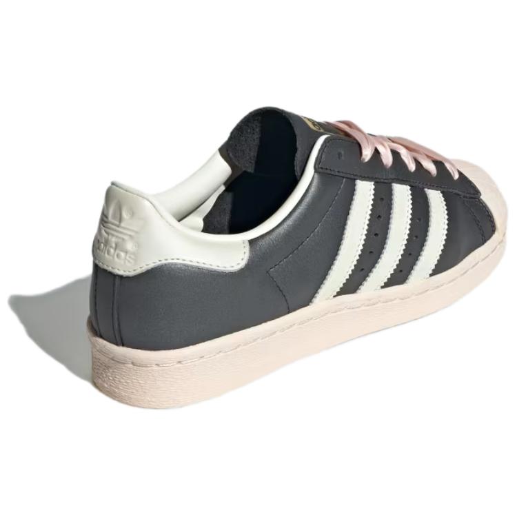Adidas Superstar 82 черные розовые ленточные шнурки женские кроссовки Core-Black Off-White Wonder-Aqua ID1423
