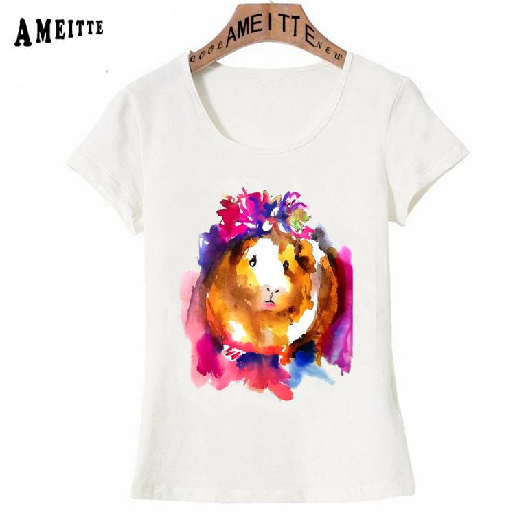English Cocker Spaniel Watercolor T Shirt Summer Women Short Sleeve My Best Friend Pet Dog A