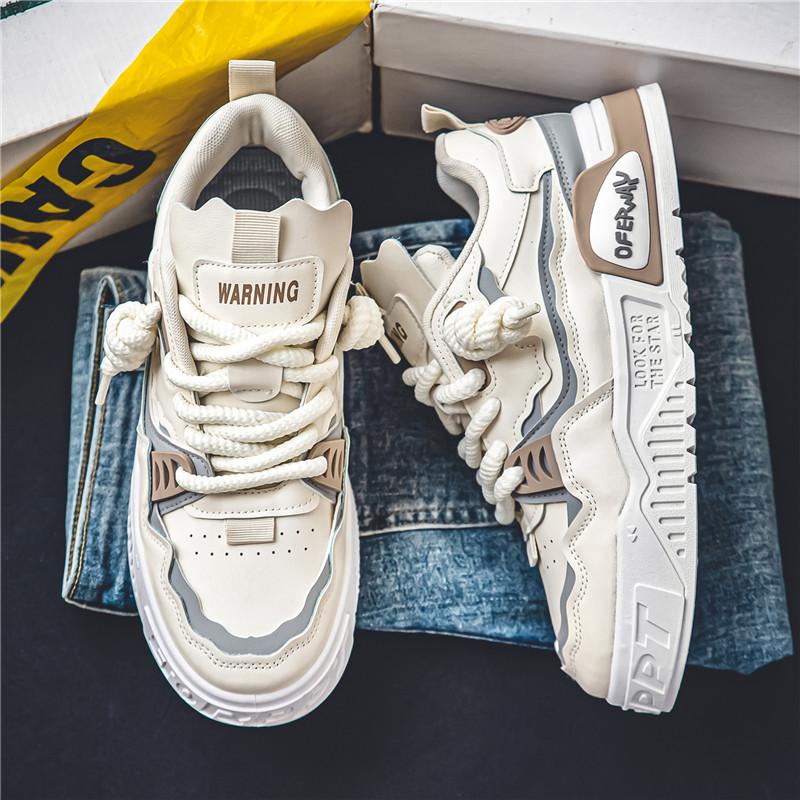 Кроссовки осень-весна мужские вулканизированные туфли на платформе модные белые кожаные туфли повседневные кроссовки мужские Chaussure Homme