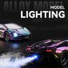 1/24 Lamborghini Revuelto Alloy Sports Car Model Diecast Metal Racing Electroplating Vehicles Car Model Sound Light with Spray Kids Toy Gift