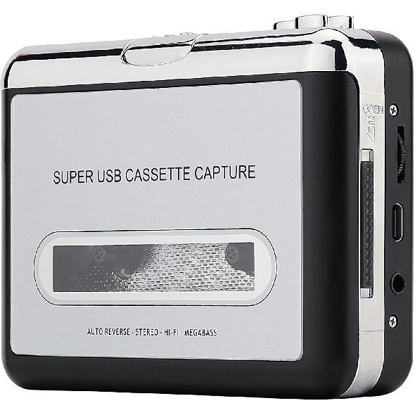 Reshow Cassette Tape Player – Portable Tape Player Audio Cassette to Digital Converter, Compatible with Laptops and Personal Computers Convert