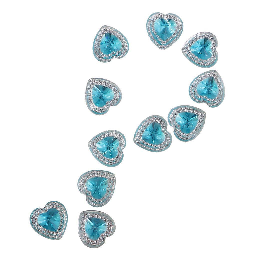 Стразы в виде сердечка. 50 шт. 12 мм