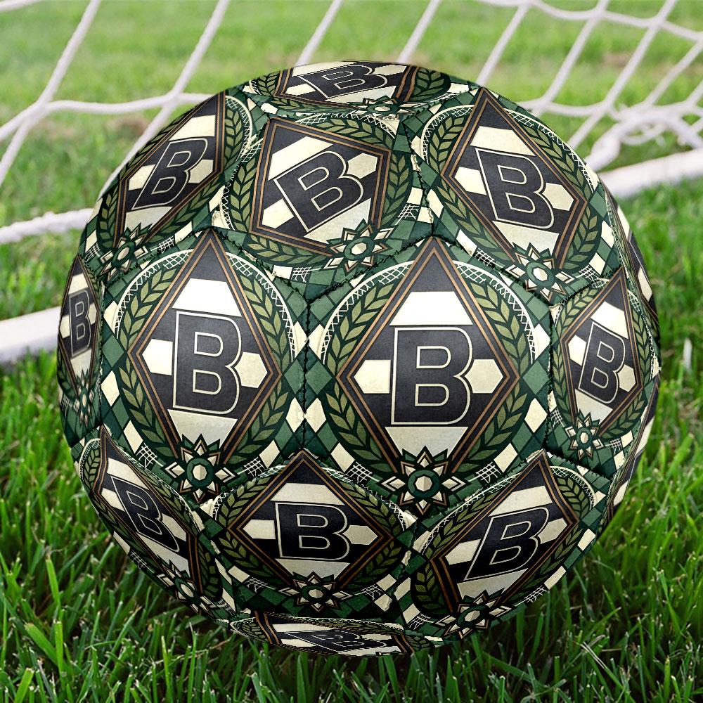 Borussia Monchengladbach Print Size 5 Soccer Ball, Standard Match Football for Sports Game and Team Practice, Ideal Gift for Soccer Fans