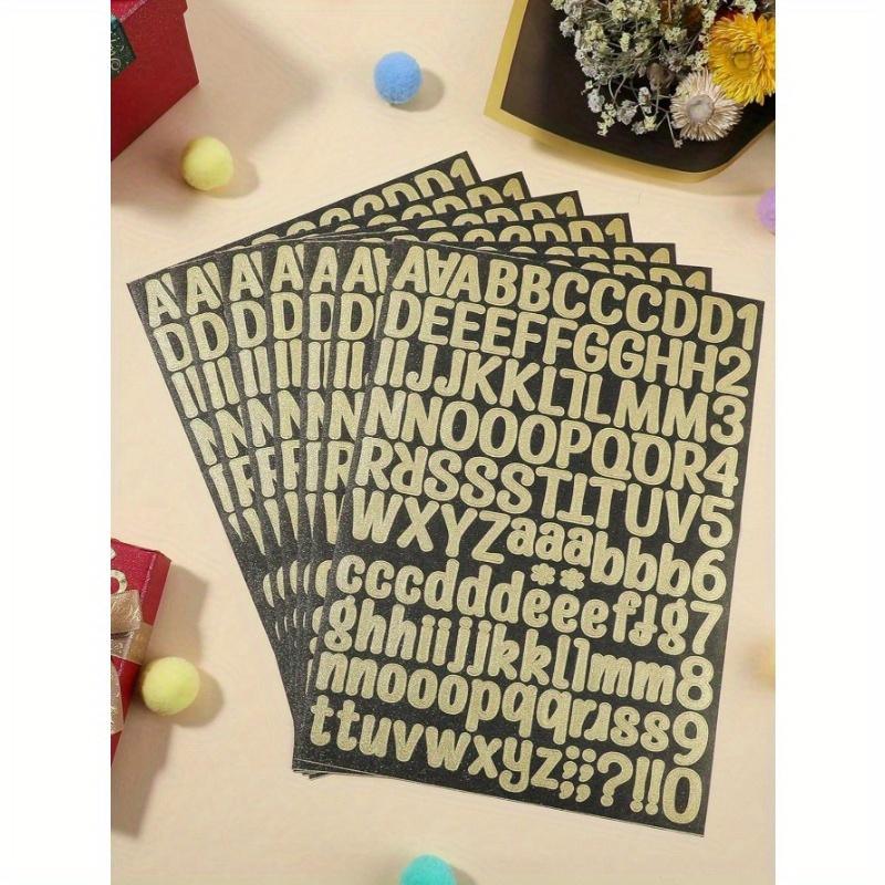 Блестящие золотые наклейки с буквами, наклейки с цифрами алфавита, наклейки для рождественского подарка, DIY-поделок, скрапбукинга, конвертов, открыток