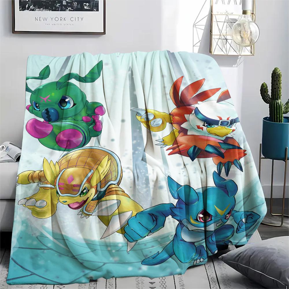 Digimon Blanket, Digimon Fan Bedroom Throw, Ideal Gift