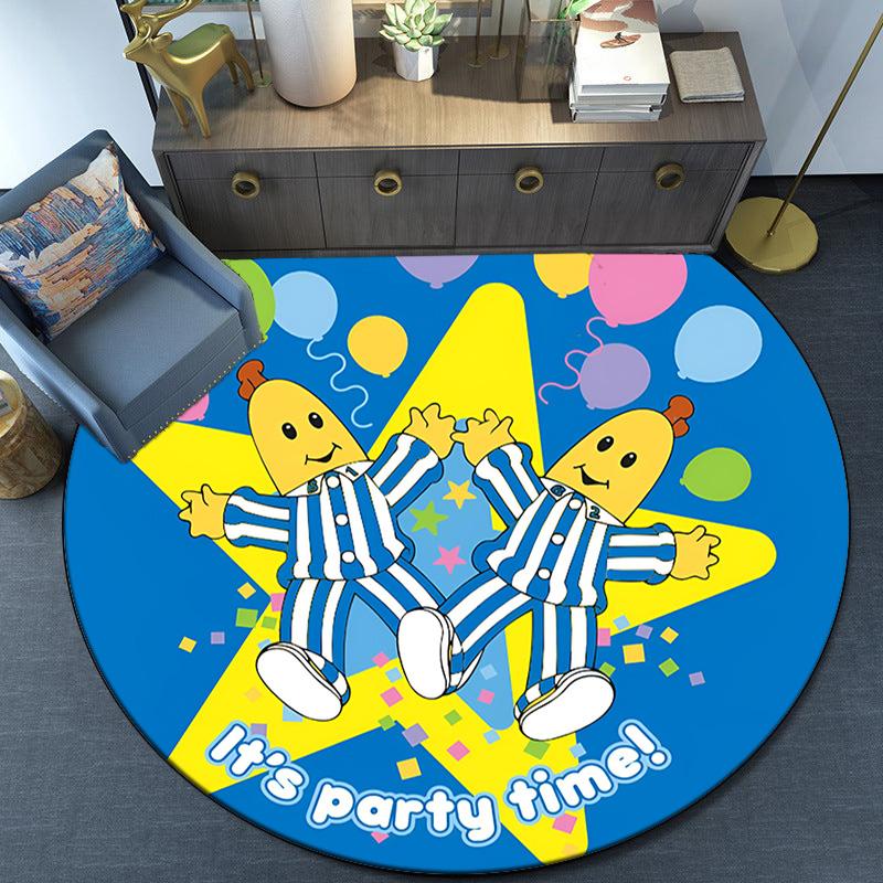 Bananas In Pyjamas Classic Round Rug for Livingroom,Bedroom, Palyroom, Chair Rug, Area rug, Circle Carpet, Fan Christmas gift