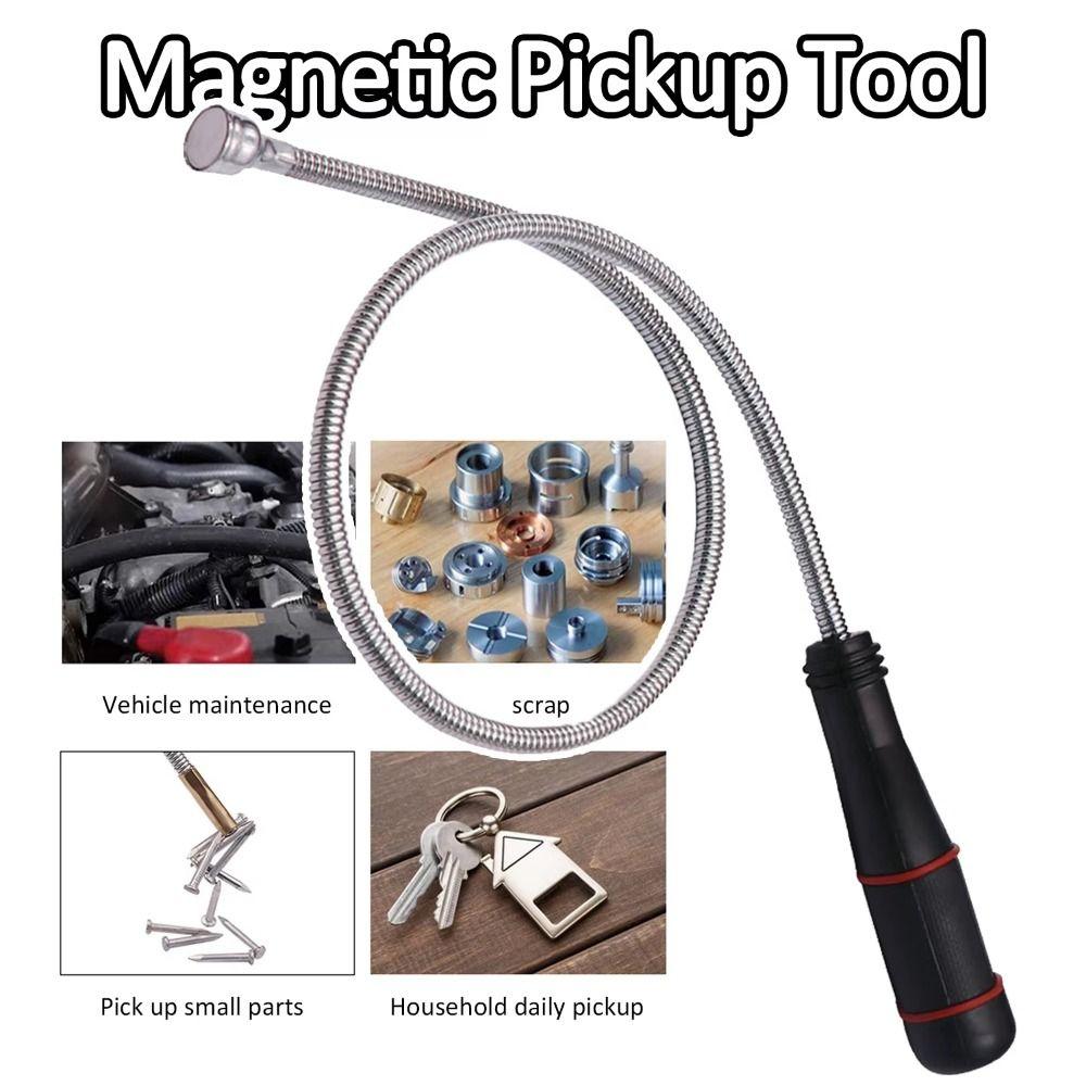 Powerful Flexible Magnetic Pickup Tool Foldable Magnet Grabber Metal Suction Bar Automotive Repair