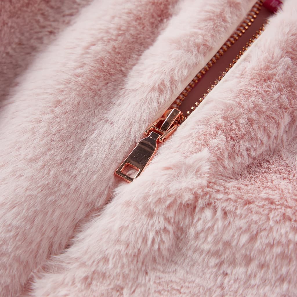 Kids Jacket Made Of Faux Fur Soft Pink Size 92