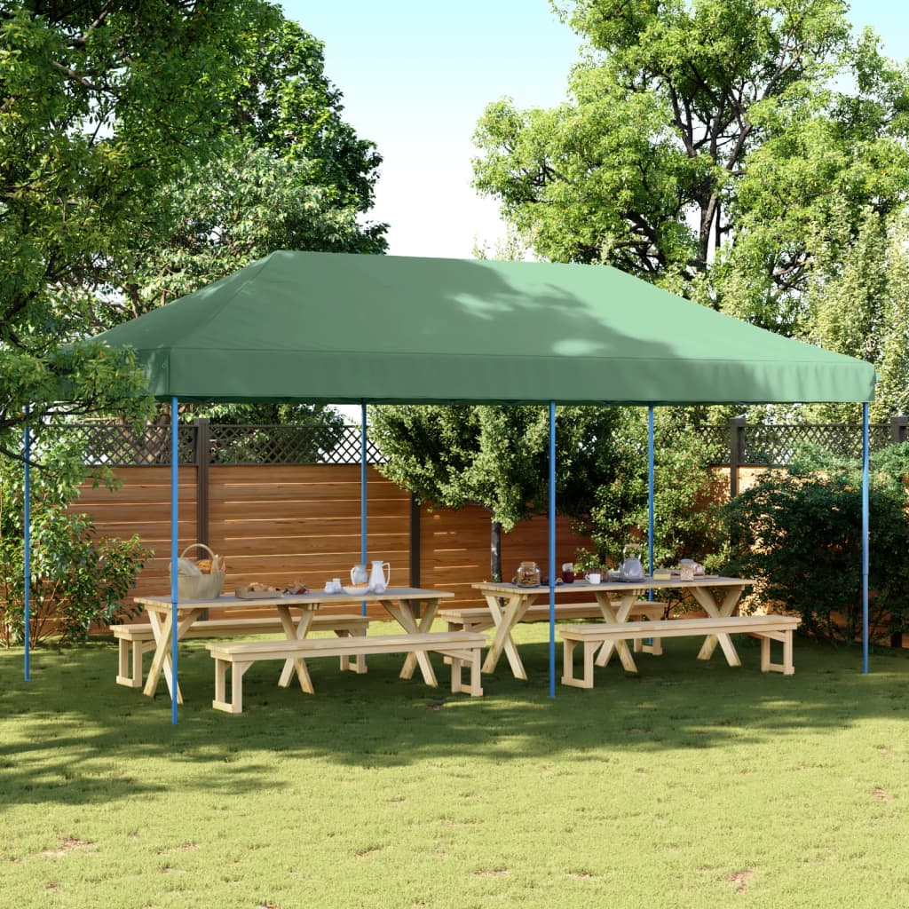 Vidaxl Składany Namiot Imprezowy Typu Pop-Up, Zielony, 580X292X315 Cm