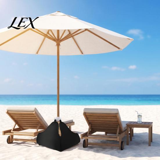 Windproof Beach Umbrella Holder Base Weight, Fillable Sand Bag Oxford Cloth Picnic Sunshade Stabilizer Heavy Duty Sandbag Stand for Outdoor