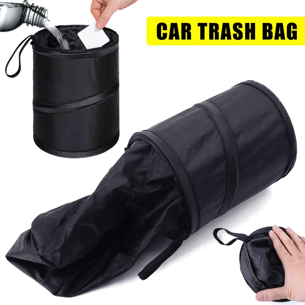 Car Trash Can Leak-Proof Waterproof Collapsible Pop Up Trash Bag for Car Portable Garbage Bin Waste Basket Bin Rubbish