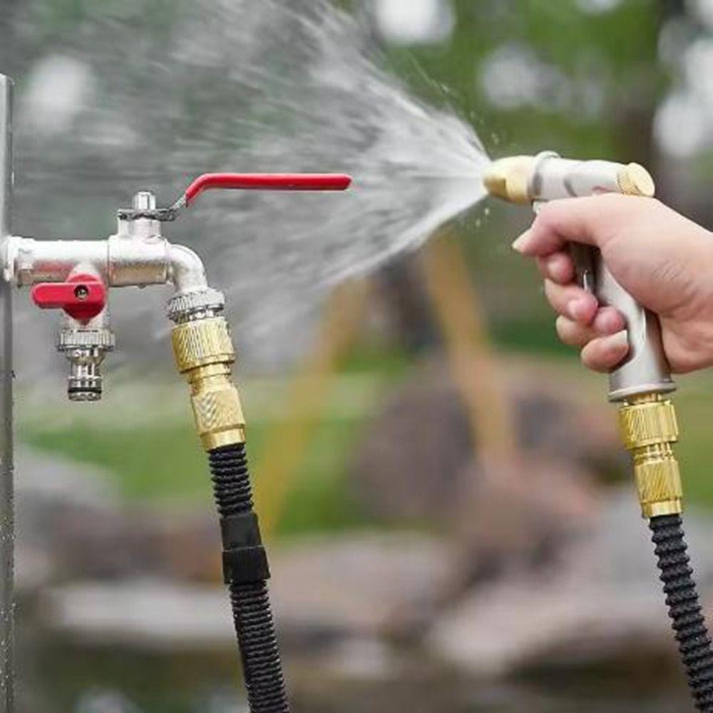 Zinc Zinc Zinc Alloy Double Head Water Faucet 1 Inlet 2 Outlet Dual Outlet Faucet Washing Machine