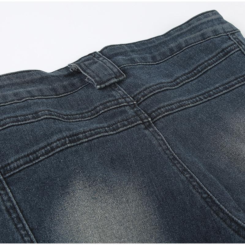 Винтажные расклешенные джинсы Y2k, повседневные джинсы на пуговицах со средней талией, брюки из денима в стиле Харадзюку 2000-х годов, базовые эстетические хлопковые брюки 2025 года, весна-осень