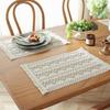 New cotton and linen rope placemat, festival placemat, woven color matching striped fringed bowl mat, spot.