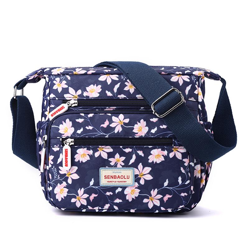 Сумка через плечо из нейлоновой ткани с принтом, легкая сумка через плечо для женщин