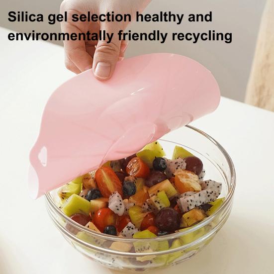 5Pcs Silicone Lid Set for Bowls Pots Microwave Safe Food Covers Multi-Size Leakproof Container Lids with Hanging Holes