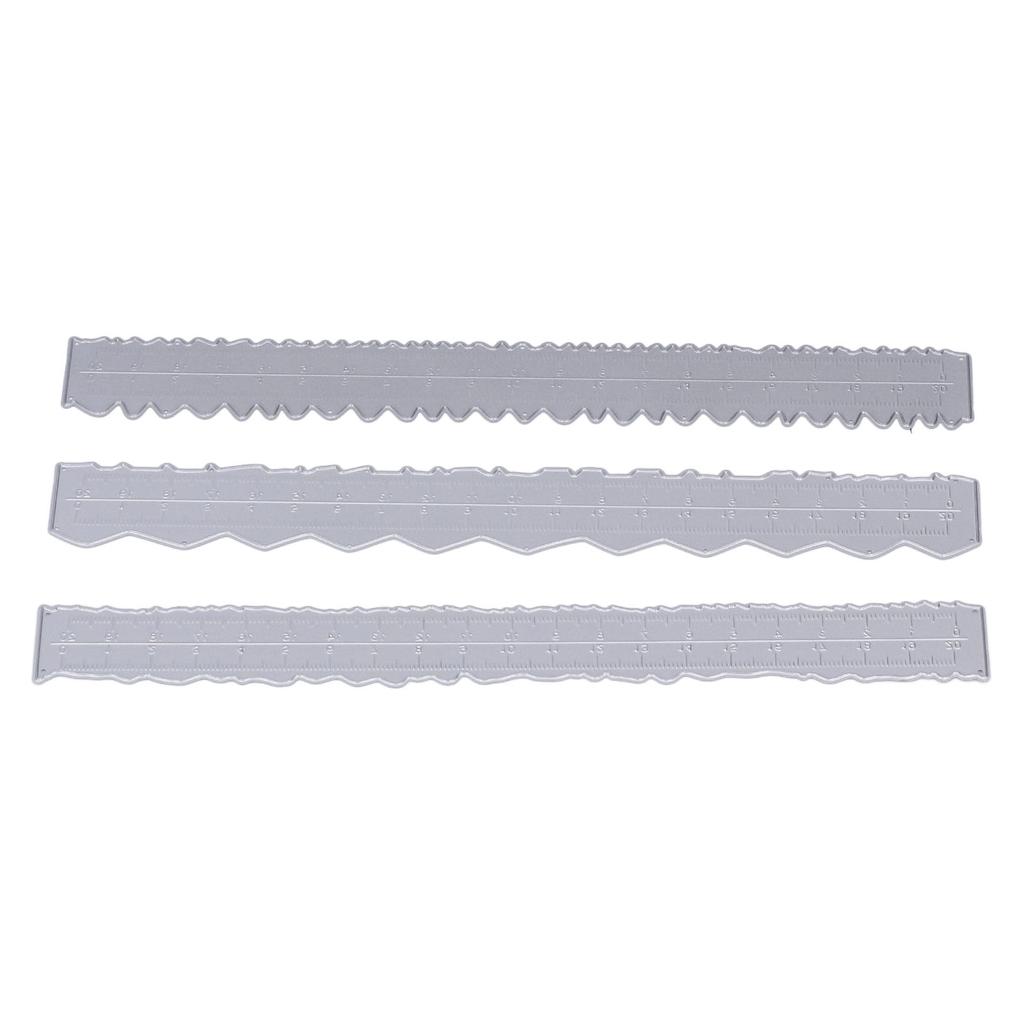 3 шт. линейка с неровными краями для создания тиснения из углеродистой стали, привлекательная декоративная легкая карта