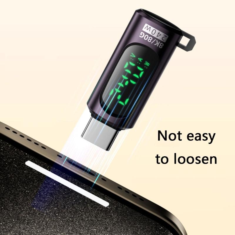 Конвертер USB C на USB C с мониторингом мощности в реальном времени, выходная мощность 240 Вт, совместим с Thunderbolt 4, для нескольких устройств