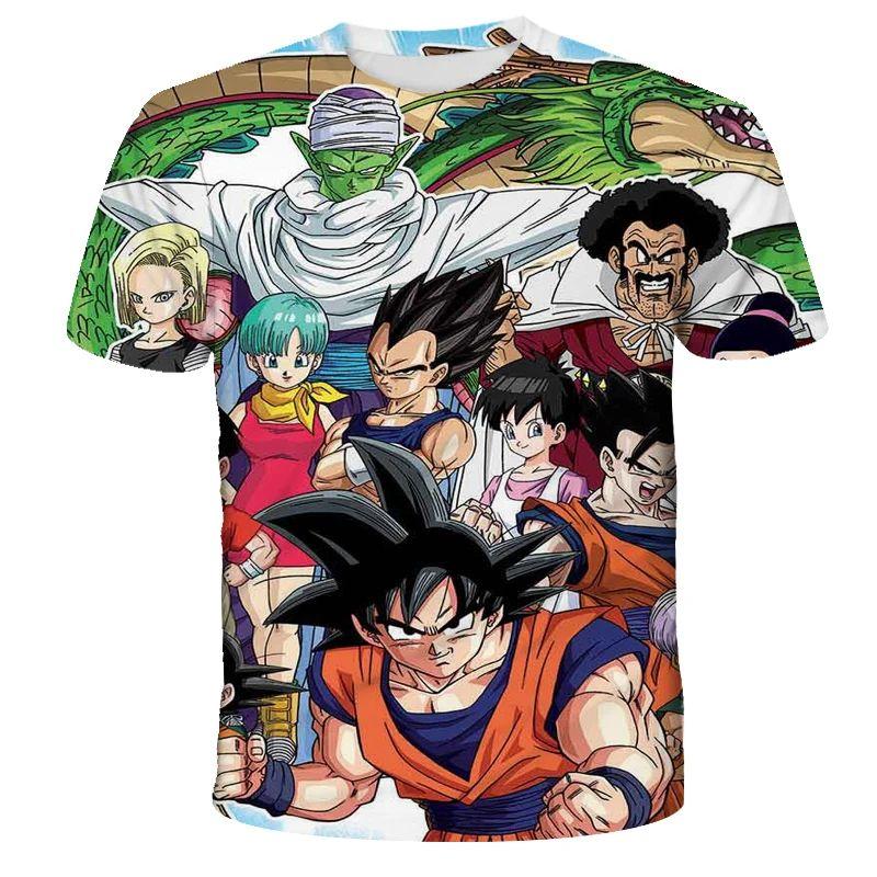 Мужская футболка Dragon Ball 2026 для взрослых, летняя, с коротким рукавом, детская