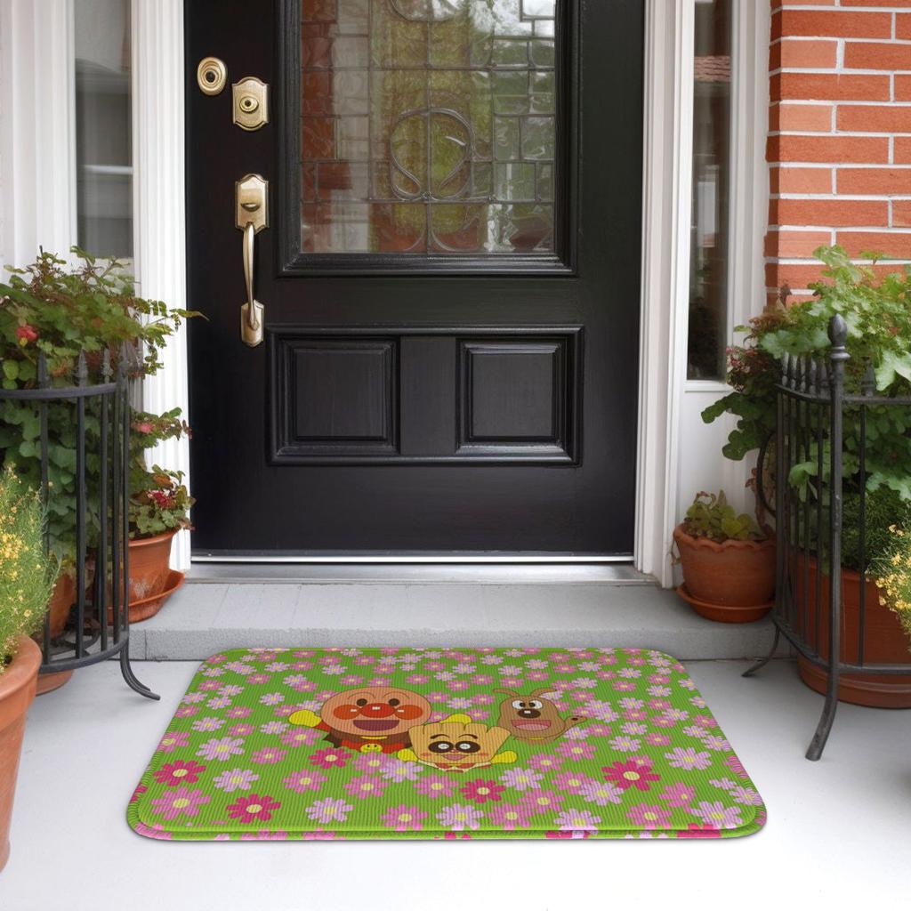 Custom Anime Anpanmans Doormat Anti-Slip Entrance Welcome Kitchen Bath Floor Door Mat Toilet Living Room Carpet Rug