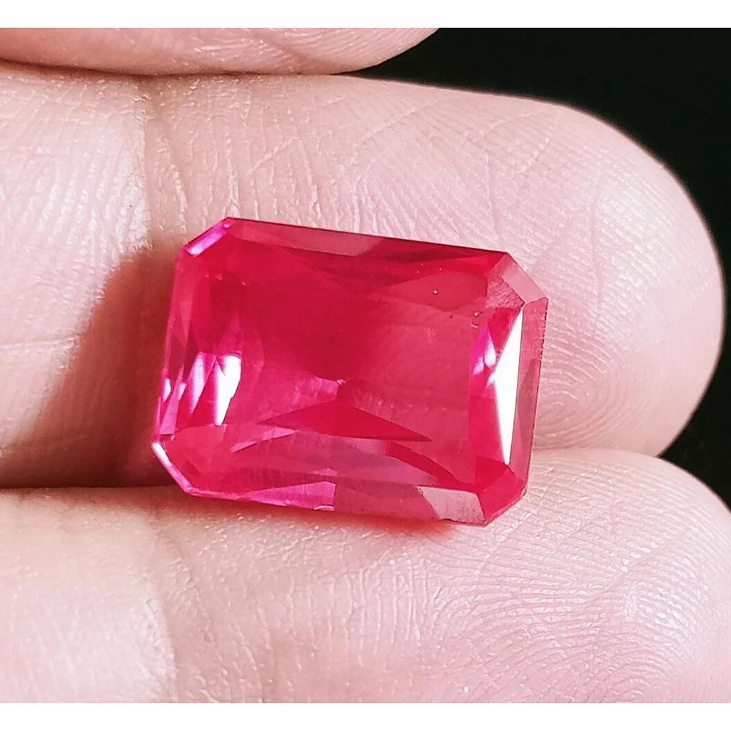 Certified Natural Pink Sapphire Emerald Cut 12 Ct Beautiful Loose Gemstone