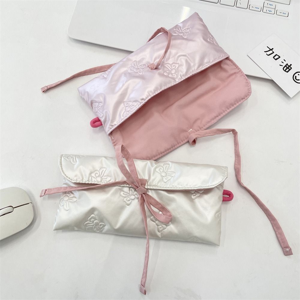 PU Leather Pen Bag Quilted Cosmetic Bag Cute Pen Pouch  Girls Gift