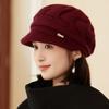 Женская утепленная шапка-берет, модная, простая и универсальная повседневная зимняя шапка для повседневной жизни