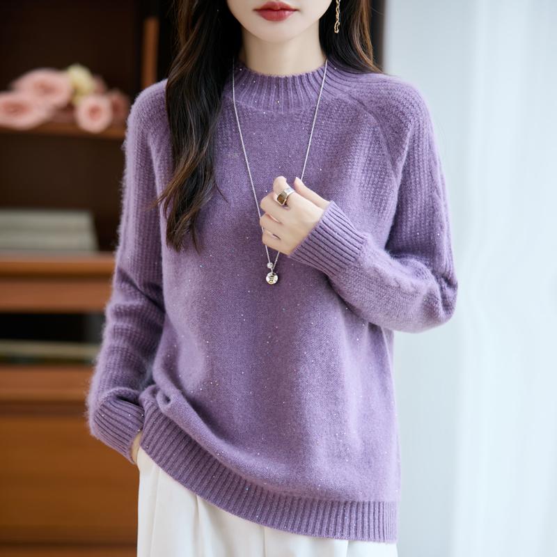 Женский кашемировый свитер Qinghe кашемир 30% кашемир 70% шерсть осенне-зимний пуловер теплый и модный