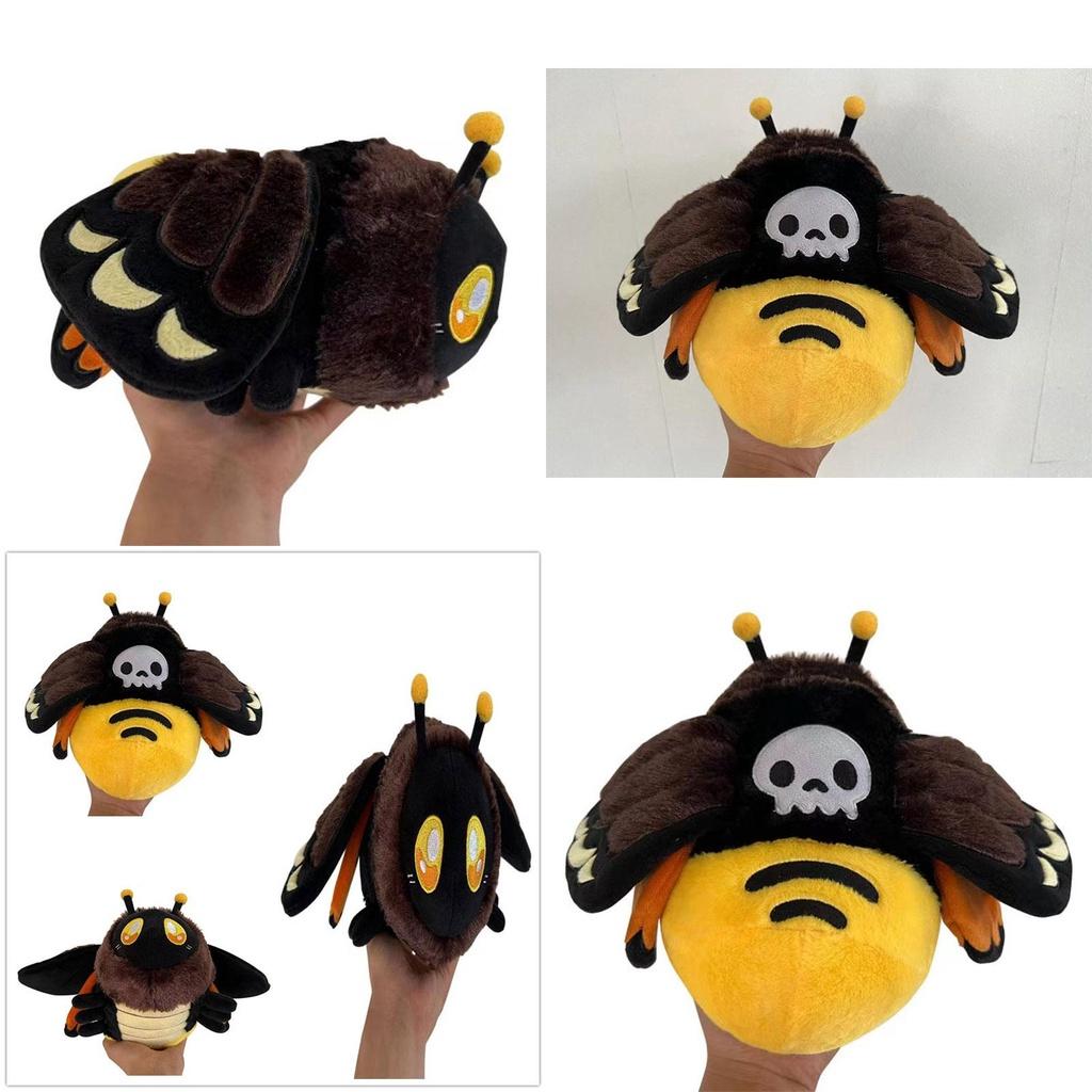 Death's Head Hawkmoth Plush Doll 23cm Soft And Fluffy Customizable Design Feather-like Texture