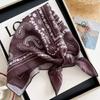 Cotton and linen geometric polka dots retro printed silk scarf women's square scarf high-end shawl sunscreen neck scarf headscarf scarf