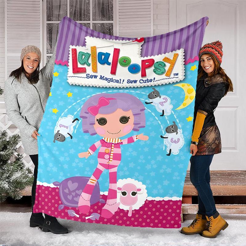 1 шт. Плед Lalaloopsy1 - Цифровая печать, Полиэстер, Уютный для всех сезонов, Идеально подходит для улицы, Кемпинга и Путешествий