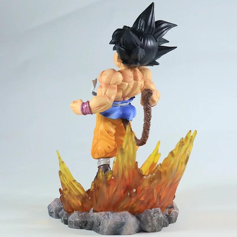 Bandai 19 см Dragon Ball Серия SHK Kaiyuan №2 Брюнетка с блестящими волосами Супер Четыре Гоку Модель ПВХ Укун Анимационная модель Украшение Рождение