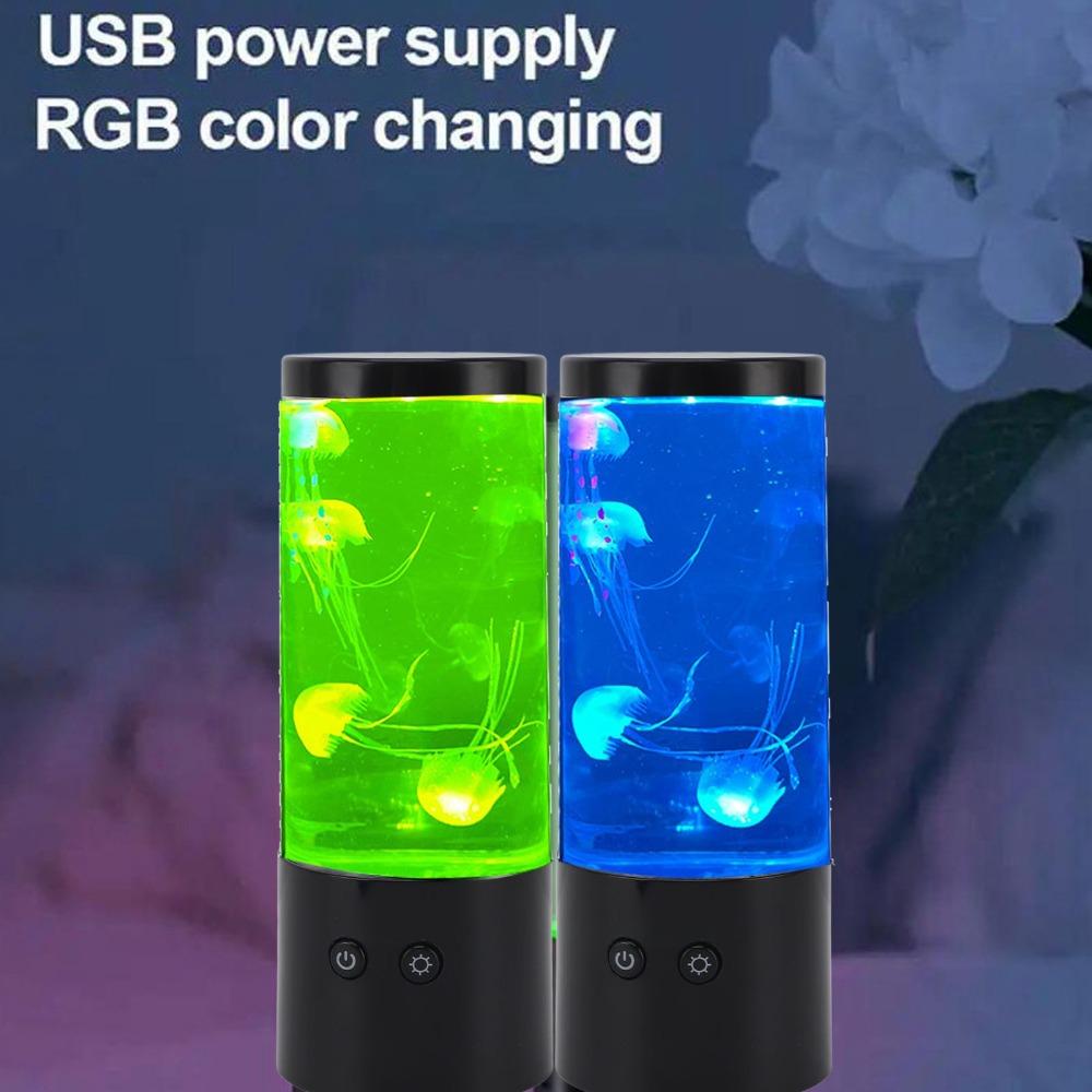 USB or Battery Powered Jellyfish Lamp Jellyfish Aquarium Night Light Bedside