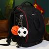 9cm Sports Ball Plush Pendant Stuffed Orange Basketball & Black White Football Key Chain Decor Plushie for Bag Backpack Gift